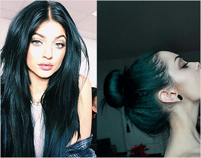 green-color-on-black-hair